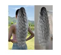 Ponytail Extension 26" Long Wavy Claw Clip Ponytail Extension Fluffy Natural Looking Synthetic Clip in Ponytail Hairpiece for Daily Use Hair Extensions Ponytail(1001)