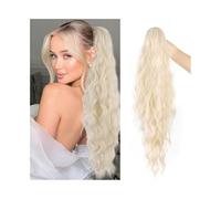 Ponytail Extension 26" Long Wavy Claw Clip Ponytail Extension Fluffy Natural Looking Synthetic Clip in Ponytail Hairpiece for Daily Use Hair Extensions Ponytail(26-60)