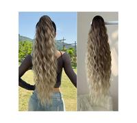 Ponytail Extension 26" Long Wavy Claw Clip Ponytail Extension Fluffy Natural Looking Synthetic Clip in Ponytail Hairpiece for Daily Use Ponytail(4-86)