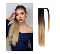 Ponytail Extension 26inch Heat Resistant Synthetic Extensions Wig Wrap Around Clip In Synthetic Ponytail Hairpieces for Women Girls Long Straight Ponytail Extension for Daily Use