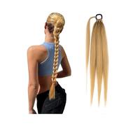 Ponytail Extension 26Inch Synthetic Braided Ponytail Hair Extensions For Women Braided Pony Tail With Hair Tie(Dark Blonde)