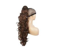 Ponytail Extension 32" Long Curly Styled Clip In Claw Ponytail Hair Synthetic Hairpiece 270g with A Jaw claw(Auburn)