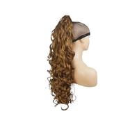Ponytail Extension 32" Long Curly Styled Clip In Claw Ponytail Hair Synthetic Hairpiece 270g with A Jaw claw(Strawberry Blond)