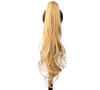 Ponytail Extension 32inch Synthetic Flexible Wrap Around PonyTail Length Ponytail Extensions Blonde Ponytail Hairpieces for Women Daily Use Tails Hair Extensions(#27)