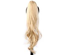 Ponytail Extension 32inch Synthetic Flexible Wrap Around PonyTail Length Ponytail Extensions Blonde Ponytail Hairpieces for Women Daily Use for Daily Use(P27-613)