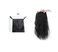 Ponytail Extension 35/55/80cm Synthetic Long Corn Wave Ponytail Extension Drawstring Curly Wavy Ponytail Hairpieces for Women Curly Drawstring Ponytail Heat Resistant Hair Extensions Ponytail(004)
