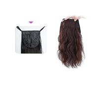 Ponytail Extension 35/55/80cm Synthetic Long Corn Wave Ponytail Extension Drawstring Curly Wavy Ponytail Hairpieces for Women Curly Drawstring Ponytail Heat Resistant Hair Extensions Ponytail(002)