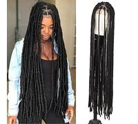 Ponytail Extension 50 Inches Faux Braids Hair Knotless Long Wig Synthetic Braided Wigs Lace Front Traingle Wigs Tails Hair Extensions