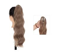 Ponytail Extension 50CM Small Clip Ponytail Extension for Women Fluffy Black Brown Ponytail Hairpieces Long Wavy Claw Clip On Ponytail Hair Extension Synthetic Hair Extensions Ponytail(004)