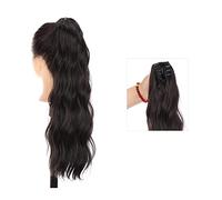 Ponytail Extension 50CM Small Clip Ponytail Extension for Women Fluffy Black Brown Ponytail Hairpieces Long Wavy Claw Clip On Ponytail Hair Extension Synthetic Hair Extensions Ponytail(003)