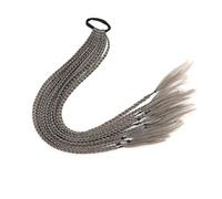 Ponytail Extension 60CM Colorful Twist Braided Ponytail Hairpieces, 12Pcs Hair Extensions Accessories for Girls Women Synthetic Elastic Bands Braid Ponytail Extensions Hair Extensions Ponytail(0036)