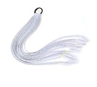 Ponytail Extension 60CM Colorful Twist Braided Ponytail Hairpieces, 12Pcs Hair Extensions Accessories for Girls Women Synthetic Elastic Bands Braid Ponytail Extensions Hair Extensions Ponytail(0038)