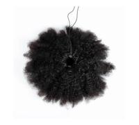 Ponytail Extension 8" Afro Kinky Curly Ponytail Brazilian Remy Hair Drawstring Afro Puff Pony Tail Clip In Hair Extensions