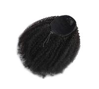 Ponytail Extension Afro Kinky Curly Drawstring Ponytail Human Hair Extensions Remy 12-24 Inch Hair Extensions Ponytail(16inches)