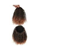 Ponytail Extension Afro Kinky Curly Ponytail Hair Piece for Black Women 10 Inch Short Synthetic Elastic Drawstring Hair Extension Ponytail(1BT30)