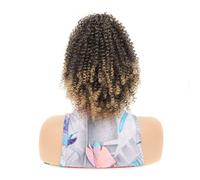 Ponytail Extension Afro Kinky Curly Poofy Ponytail Hair Extensions Synthetic Drawstring Ponytail Extensions Clip in Thick Curly Ponytail Fake Hairpiece for Black Women Hair Extensions Ponytail (Color