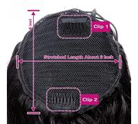 Ponytail Extension Body Wave Drawstring Ponytail Human Hair Extensions Natural Black 12-26Inch Long Wave Brazilian Remy Hair Clip In Ponytail Hairpieces For Women Hair Extensions Ponytail (Color : Dr