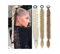 Ponytail Extension Braided Ponytail Extensions with Elastic Ties 24inches Soft Natural Synthetic Hair Piece for Women Hair Extensions Ponytail(27)