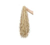 Ponytail Extension Claw 26" Curly Pony Tail Clip in Claw Hair Extensions Fluffy Natural Looking Synthetic Hairpiece for Women Hair Extension for Daily Use(Light blonde)