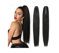Ponytail Extension Claw Clip Ponytail Extensions Remy Human Hair 10-30 Inch Long Straight Hair Ponytail Hairpieces Clip In Ponytail Hair Extensions for Daily Use(20inches)