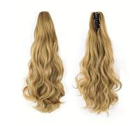 Ponytail Extension Claw Curly Wavy Clip in Hairpiece Ponytail Hair Extensions Long Pony Tail Synthetic for Women Daily Use ,28# 18 inch
