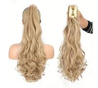 Ponytail Extension Claw Curly Wavy Clip in Hairpiece Ponytail Hair Extensions Long Pony Tail Synthetic for Women Daily Use ,16# 20 inch