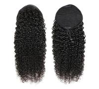 Ponytail Extension Clip In Soft Feel Kinky Curly Human Hair Ponytail Brazilian Ponytail ()