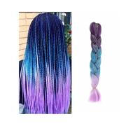 Ponytail Extension Colored Hair Tinsel Braided Extension, Synthetic Ombre Jumbo Braiding Daily use
