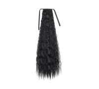 Ponytail Extension Corn Curly Ponytail85cmExtra Long Tie-Up Hairpiece Ponytail Synthetic Wig(Color 1)