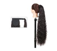 Ponytail Extension Corn Wave Ponytail Hair Extensions - 22/34 Inch Long Wavy Curly Wrap Around Pony Tail Clip In Natural Synthetic Wavy Hairpiece for Women Hair Extensions Ponytail (Color : 2, Size
