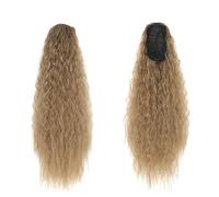 Ponytail Extension Corn Wavy Drawstring Ponytail 22 Inch Long Wave Curly Synthetic Hairpiece Clip in Hair Extensions Daily use(M12-24)
