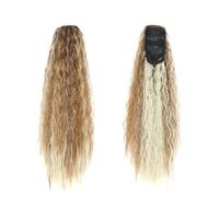 Ponytail Extension Corn Wavy Drawstring Ponytail 22 Inch Long Wave Curly Synthetic Hairpiece Clip in Hair Extensions Daily use(6H613)