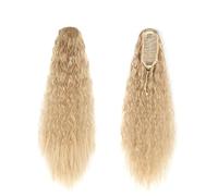 Ponytail Extension Corn Wavy Drawstring Ponytail 22 Inch Long Wave Curly Synthetic Hairpiece Clip in Hair Extensions Ponytail(18)