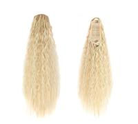 Ponytail Extension Corn Wavy Drawstring Ponytail 22 Inch Long Wave Curly Synthetic Hairpiece Clip in Hair Extensions Daily use(18H613)