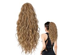 Ponytail Extension Curly Clip, In Ponytail 22 Inches, Long Curly Hairpiece with Natural Look, Synthetic Fiber Hair Extension with Soft Texture, Women Hair Accessories with Secure Clip Design