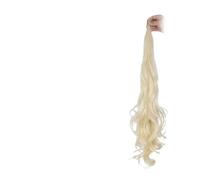 Ponytail Extension Flexible Winding Type Long Wavy Hair Magic Wand High Ponytail Fluffy Hair Extension Synthetic Wig 32-inch Ponytail Women Ponytail Hair Extension(613)