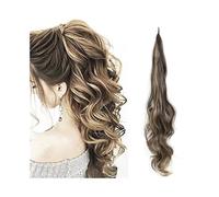 Ponytail Extension Flexible Wrap Around Ponytail 32 Inch Long Body Wave Natural Synthetic Hairpieces for Women Daily use(P4/27)