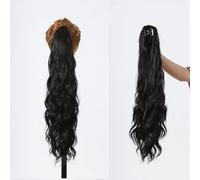 Ponytail Extension Heat Resistant Ponytail Long Wavy Pink Claw Ponytail Extension Synthetic Colorful Hairpiece Soft Fake Hair Piece for Daily Party Ponytail Hair Extension(HMW1001-4)