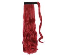 Ponytail Extension Heat Resistant Wavy Synthetic Wrap Around Pony tail Hairpiece for Women for Daily Use(M130,18inches)