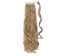 Ponytail Extension Heat Resistant Wavy Synthetic Wrap Around Pony tail Hairpiece for Women Hair Extension for Daily Use(27-613,18inches)