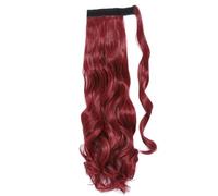 Ponytail Extension Heat Resistant Wavy Synthetic Wrap Around Pony tail Hairpiece for Women Hair Extension for Daily Use(118M130M,18inches)