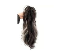 Ponytail Extension Highlight Curly Ponytail Hairpiece with Claw Clip Synthetic for Women Hair Extensions Ponytail(Mixed Grey)