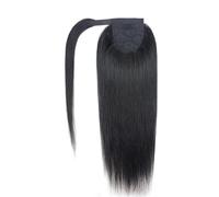 Ponytail Extension Human Hair,Wrap Around Pony Tails Straight Hairs Extensions for Women, Natural Black Hair Extension for Daily Use(18 inch)