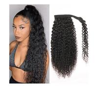 Ponytail Extension Kinky Curly Wrap Around Ponytail Human Hair Brazilian Remy Hair Clip In Ponytail Extensions For Women(18inches 100g)