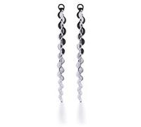 Ponytail Extension Long Braid Soft Synthetic Hair Twisted Ponytail Extension with Rubber Bands(White Tea Gray-2PCS)