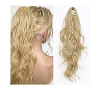 Ponytail Extension Long Curly Wavy Hair Ponytail Extension Claw Jaw Clip in Synthetic Hairpieces for Women 20inch Synthetic Wavy Pony Tail for Daily Party Use Hair Extensions Ponytail(Color:Blonde)