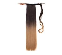 Ponytail Extension Long Straight Ponytail Extension 22 inch Wrap Around Ponytail Natural Synthetic Hair Extensions Clip in Straight Ponytail Hairpiece for Women Ponytail Hair Extension(Color:Straight
