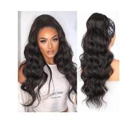 Ponytail Extension Long Wavy Ponytail Hair Extensions 26 Inch Synthetic Drawstring Ponytail Clip in Wave Ponytail Hairpiece for Black Women Hair Extensions Ponytail (Color : 2, Size : 26inches)