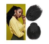 Ponytail Extension Mogolian Human Hair Afro Kinky Curly Ponytail Extensions 10-28 Inch Long Drawstring Remy Hair Ponytail Clip In Afro Curly Ponytail Hair Piece Ponytail Hairpiece (Color : Afro Kinky