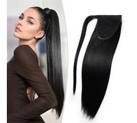 Ponytail Extension Natural Brazilian Ponytail,Ponytail Human Hair, Human Remy Hair Extensions,Long Ponytail Extensions,Human Hair Ponytail Ombre Ponytail Hair Extension(Medium Brown,22inches 100g)